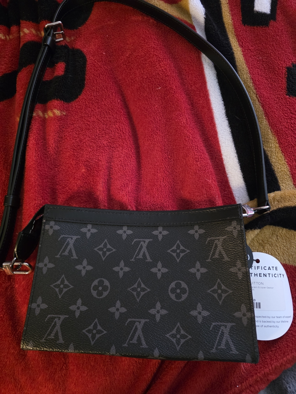Louis Vuitton Black Monogram Canvas Shoulder Bag